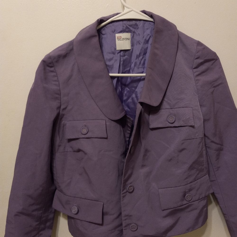 Woman's Red Valentino blazer jacket..good condition, size small, purple color